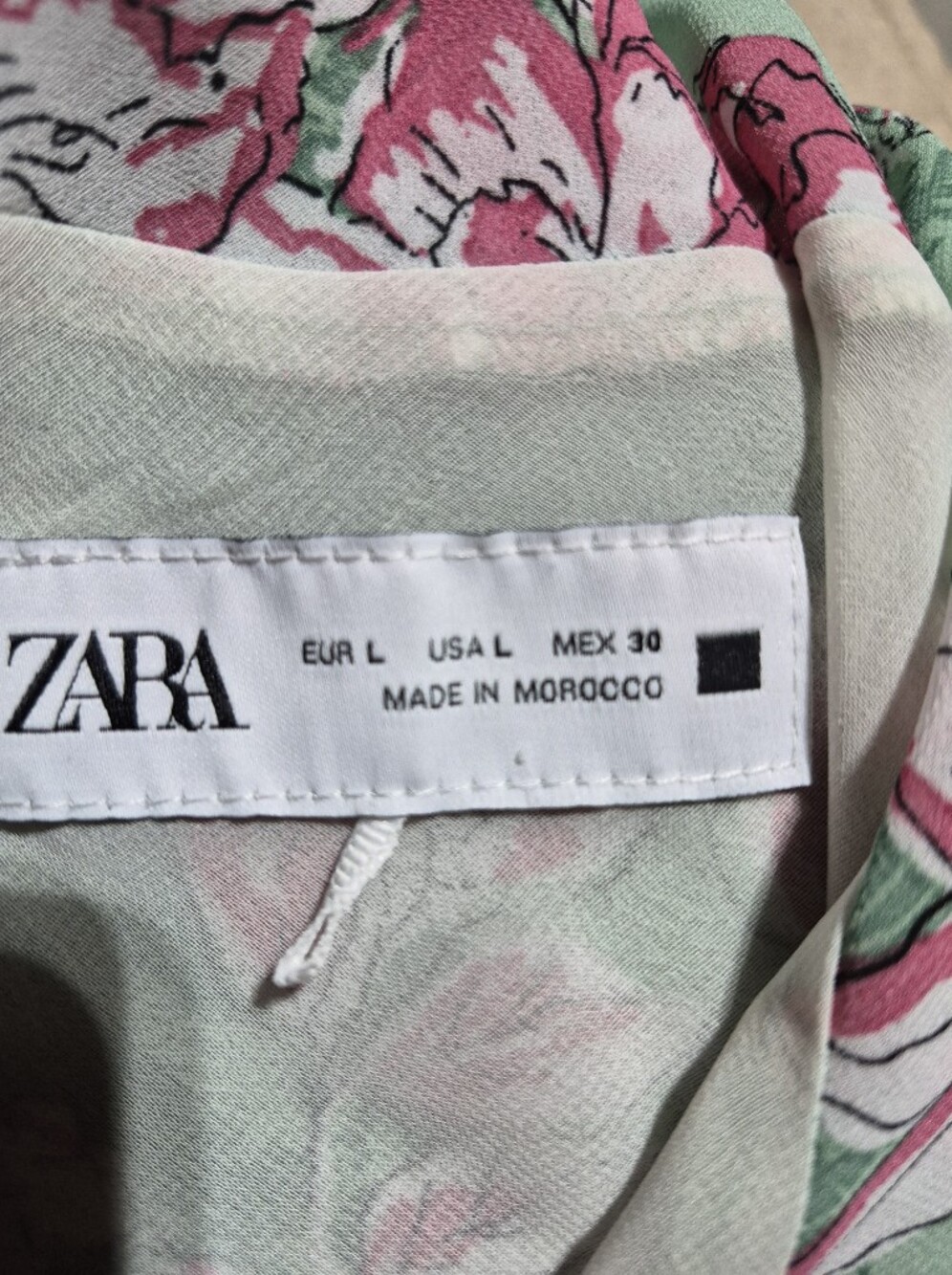 Floral Slip Midi Dress With Open Back in Sage and Pink - Picture 2 of 9